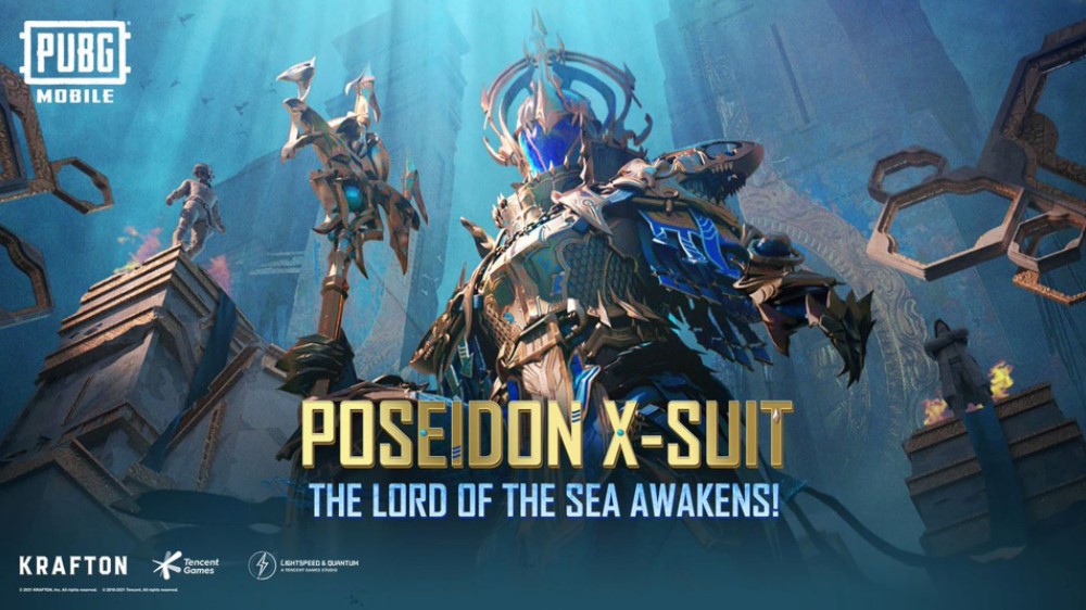 Get PUBG Mobile Poseidon X Costume Set Free